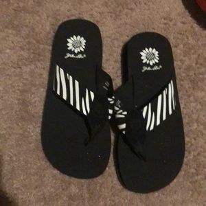 Yellow Box flip flops